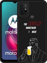 Motorola Moto G10 Hardcase hoesje Only Beer Moustache - Designed by Cazy