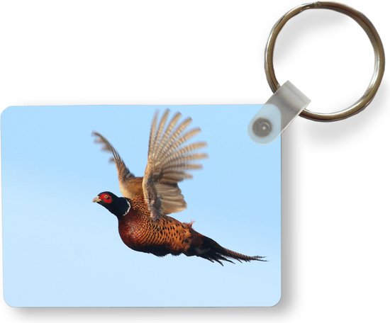 Foto: Sleutelhanger fazant vleugels vogel uitdeelcadeautjes plastic