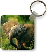 Sleutelhanger - Uitdeelcadeautjes - Olifant - Groen - Dieren - Natuur - Plastic