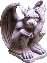 Statue de jardin dragon avec aile - Décoration pour intérieur / extérieur - Béton