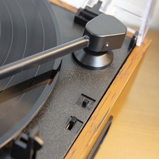 Fenton RP115 Retro Platenspeler in Koffer met Ingebouwde Speakers, Bluetooth en USB - Blauw
