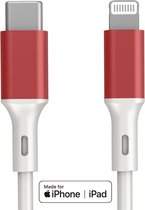 Lovely Red edition USB-C naar Lightning Kabel 1m - Geschikt voor Apple iPhone - iPad - MFi Gecertificeerd