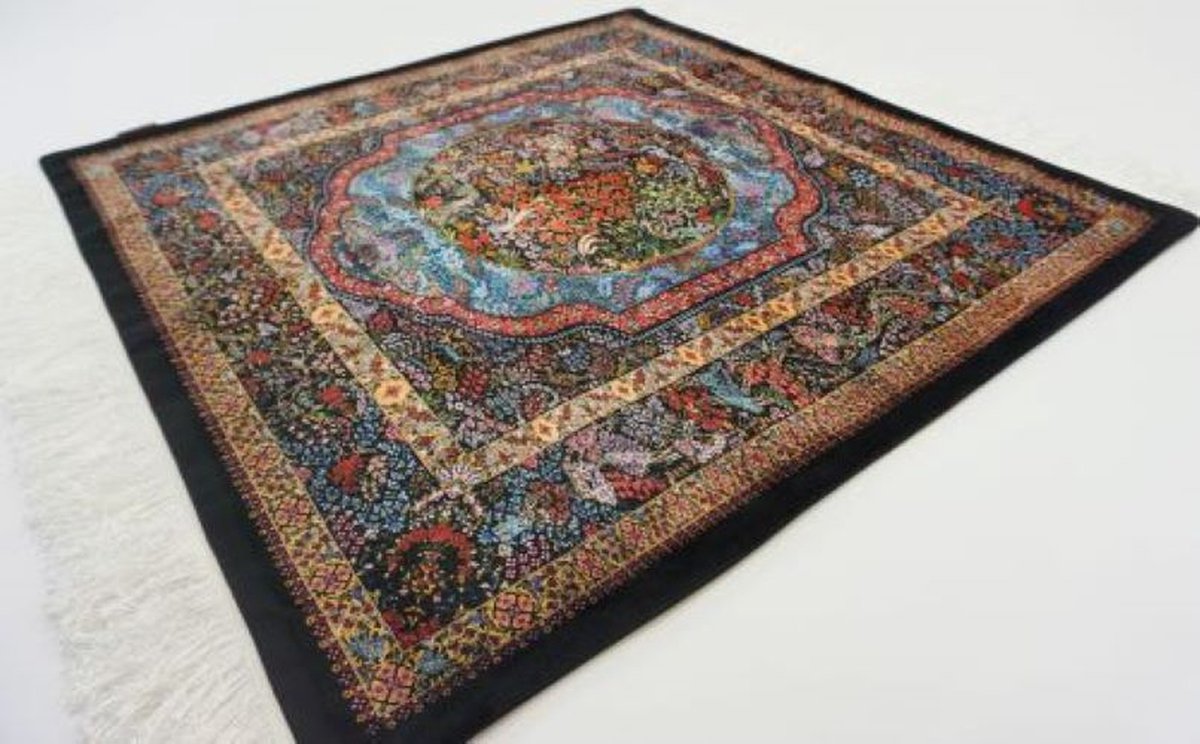 SusaStyle - OUTLET - Wandkleed Goshtiep – 70x70 cm – Perzisch design – Luxe woondecoratie met zijdezachte glans