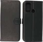 Motorola Moto G60 Hoesje - Book Case Telefoonhoesje - Kaarthouder Portemonnee Hoesje - Wallet Case - Zwart