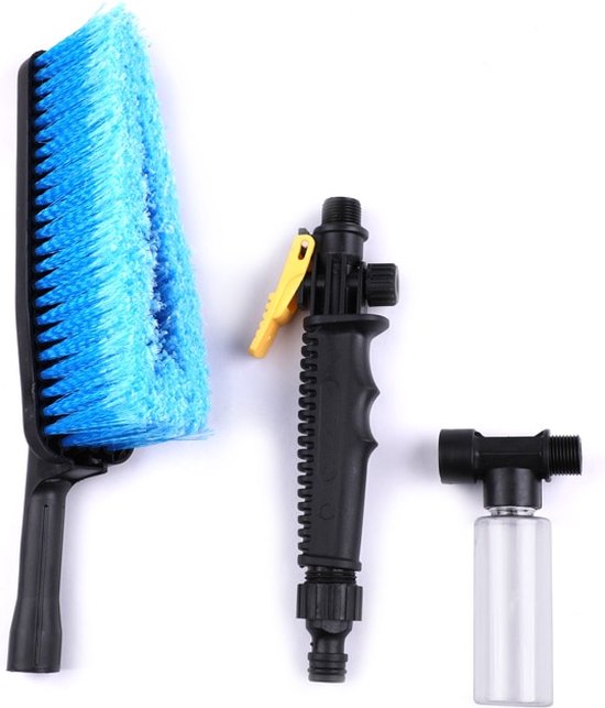 Autowasborstel met Zeepreservoir - zachte autoborstel - telescopisch - schuimborstel voor auto wassen