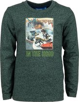 T-SHIRT Jongens DARK GREEN MELANGE 104