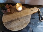 Brynxz  houten snijplank - Borrelplank - Chopping Board L rond - Ø35cm - lengte 46cm