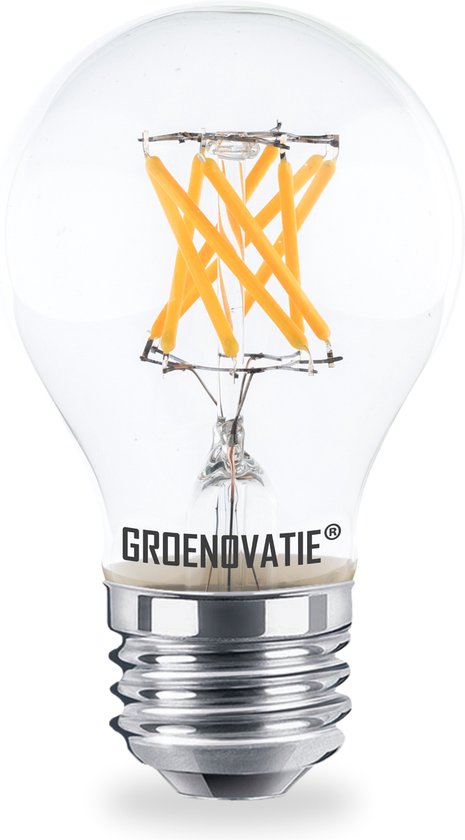 Groenovatie LED Filament Lamp E27 Fitting - 8W - Extra Warm Wit - Dimbaar - 106x60 mm