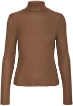 Vero Moda VMFANNIE LS ROLL NECK TOP - Fossil Grey