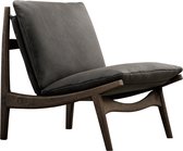 24Designs Ashley Lounge Chair - Fauteuil Clubchair - Leer Antraciet