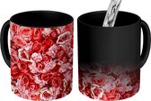 Magische Mok - Foto op Warmte Mok - Rozen - Roze - Rood - 350 ML