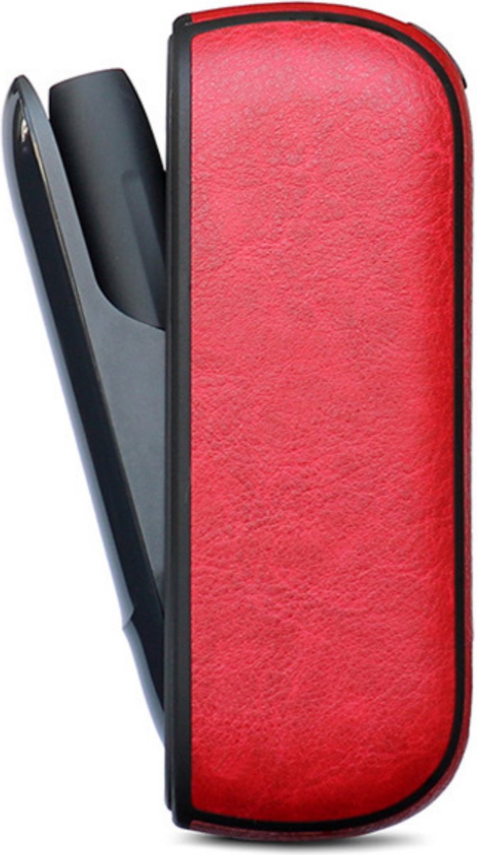 KELERINO. Leren Hoes geschikt voor IQOS 3 Duo - Rood