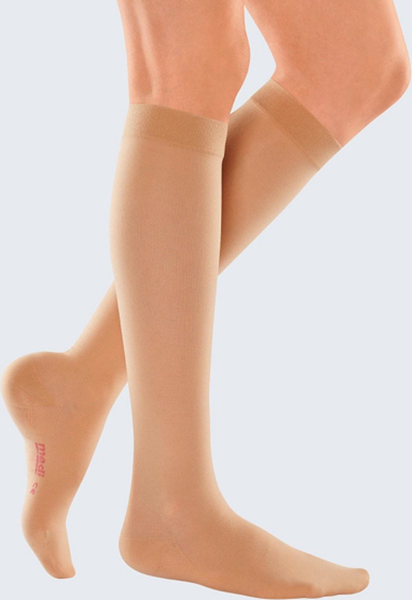 Medi Travel Women Compressiekousen Vliegtuig | CCL 1 | Gesloten Teenstuk | Caramel | Size M | Lengte: Normaal