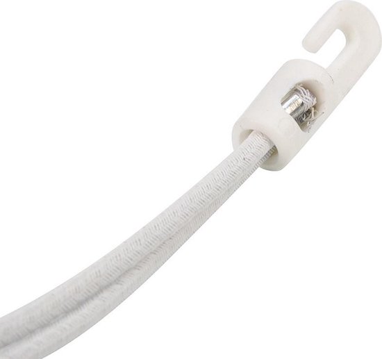 Afdekzeilwinkel - Spanner kunststof haak 35cm elastiek wit — afbeelding 3