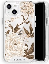 Selencia Zarya Fashion Extra Beschermende Backcover iPhone 13 Mini hoesje - Golden Flowers