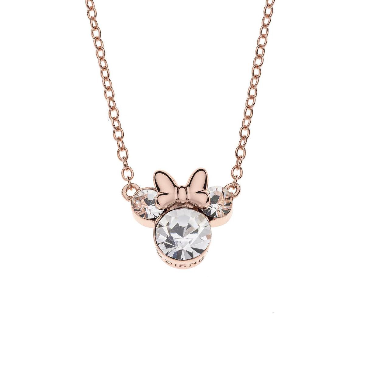 Lucardi - Meisjes - Kinderketting met hanger met plating - Kristal - Cadeau - Echt Zilver - Rosékleurig