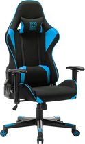 LC-Power Milo Game stoel - Bureaustoel - Gaming Stoel - Verstelbare Armleuningen - Stoel met Hoofdkussen - Zwart met Blauw