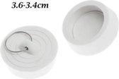 FSW-Products - Siliconen Afvoerstop - Afvoerplug - Anti Haar Afvoerstop - 1 Stuk - Wit