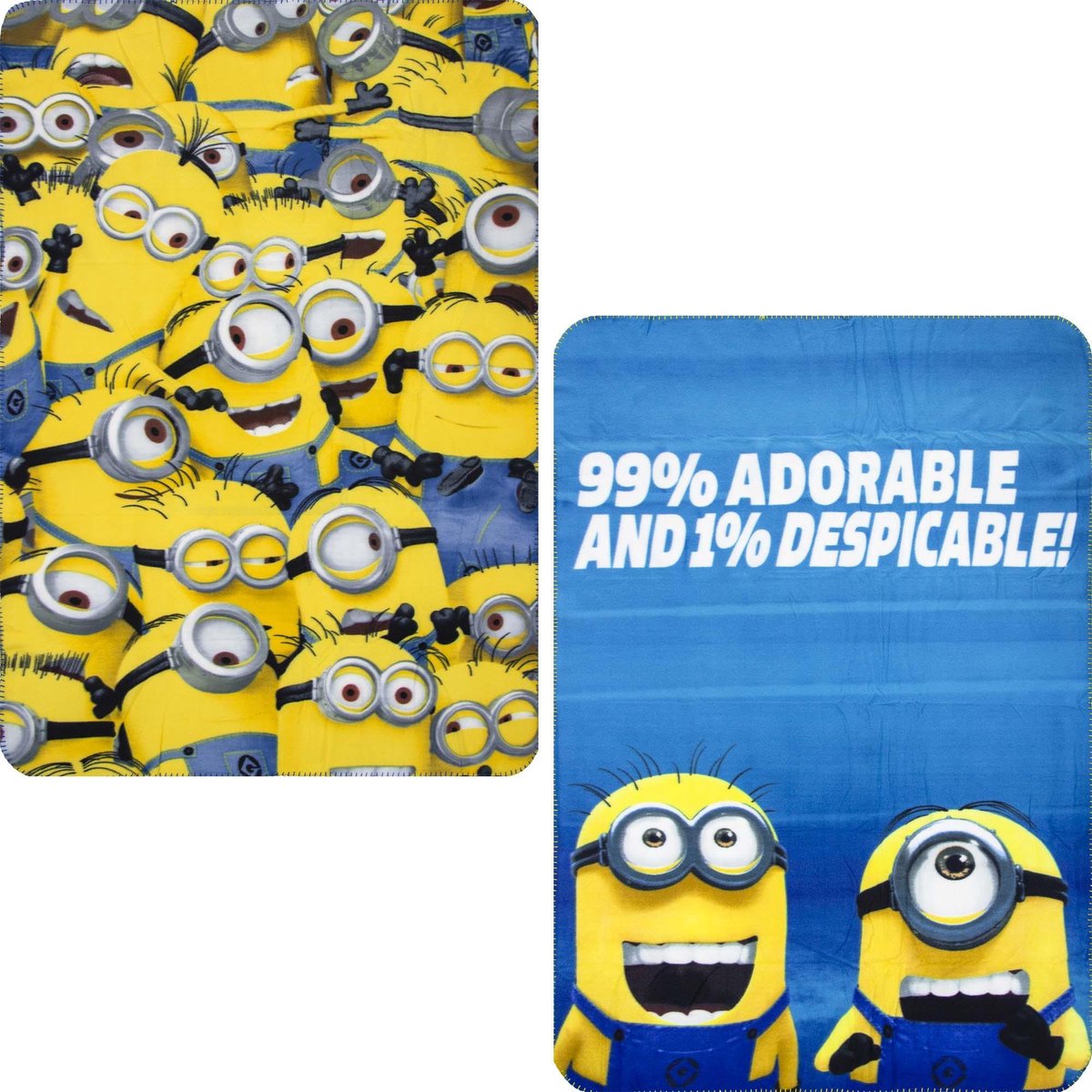 Welterusten Minions Fleecedeken Aquablauw