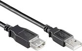 USB verlengkabel 2.0 - Zwart - 0.3 meter - Allteq