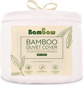 Bamboe Dekbed | 200 x 200cm | Ultrazacht | Wit | Eco Dekbedhoes | Luxe Bamboe Beddengoed | Hypoallergeen Dekbedovertrek | Puur Bamboe viscose rayon Dekbedhoes | Ultra-ademende Stof | Bambaw