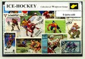 Ijshockey – Luxe postzegel pakket (A6 formaat) : collectie van 50 verschillende postzegels van ijshockey – kan als ansichtkaart in een A6 envelop - authentiek cadeau - kado - gesch