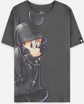 Disney Kingdom Hearts Heren Tshirt -S- Hooded Mickey Grijs