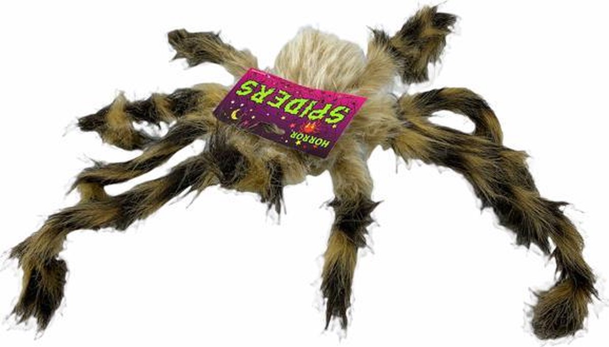 Halloween decoratie harige jumbo spin 70 cm