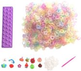 loombands glitter startersset paars 2400-delig