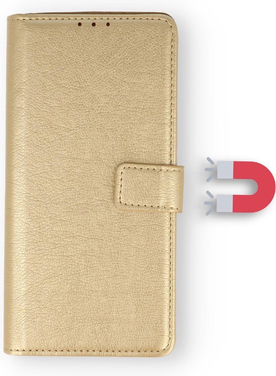 Apple iPhone 13 Pro Case Goud - Wallet Book Case - Porte-cartes et languette magnétique