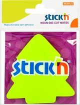 Stick'n Kerstboom sticky notes - neon groen - 70x70mm, 50 memoblaadjes