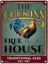 Wandbord Brits - The Cock Inn Free House