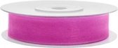 Organza lint 6mm x 20m fuchsia paars