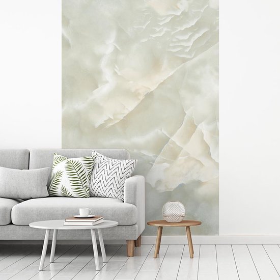 Papier peint - Papiers Papier peint photo Marbre - Motifs - Wit - Largeur 145 cm x Hauteur 220 cm