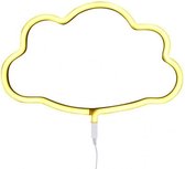 lamp neon Wolk junior 38,5 cm PVC geel