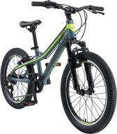 Bikestar 20 pouces VTT semi-rigide 7 vitesses, essence / vert
