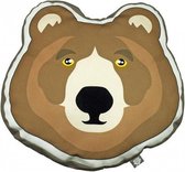sierkussen Brown Bear junior 40 x 40 cm textiel bruin