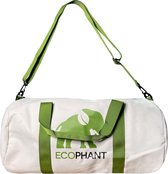 Ecophant ronde polyester sporttas en weekendtas 32 liter - Wit