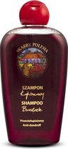 Skarby Polesia Anti Roos Shampoo met klis - helpt bij het elimineren van roos, elimineert jeuk en reguleert de afscheiding van talg. Reinigt effectief de hoofdhuid en versterkt het