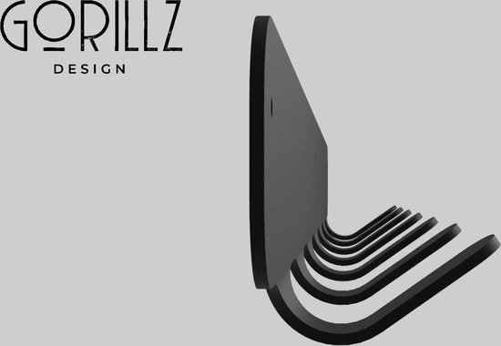 Gorillz Rounded Seven - Wandkapstok - 67 x 6 x 7,8 mm - Zwart