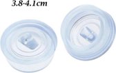 FSW-Products - 1 Stuk - Siliconen afvoerstop - Afvoerplug - Transparant - Anti haar afvoer stop - Silicone afvoerstopper - Wastafel - Gootsteen - Spoelbak - Bad - Badkamer - Douchebak - Keuke