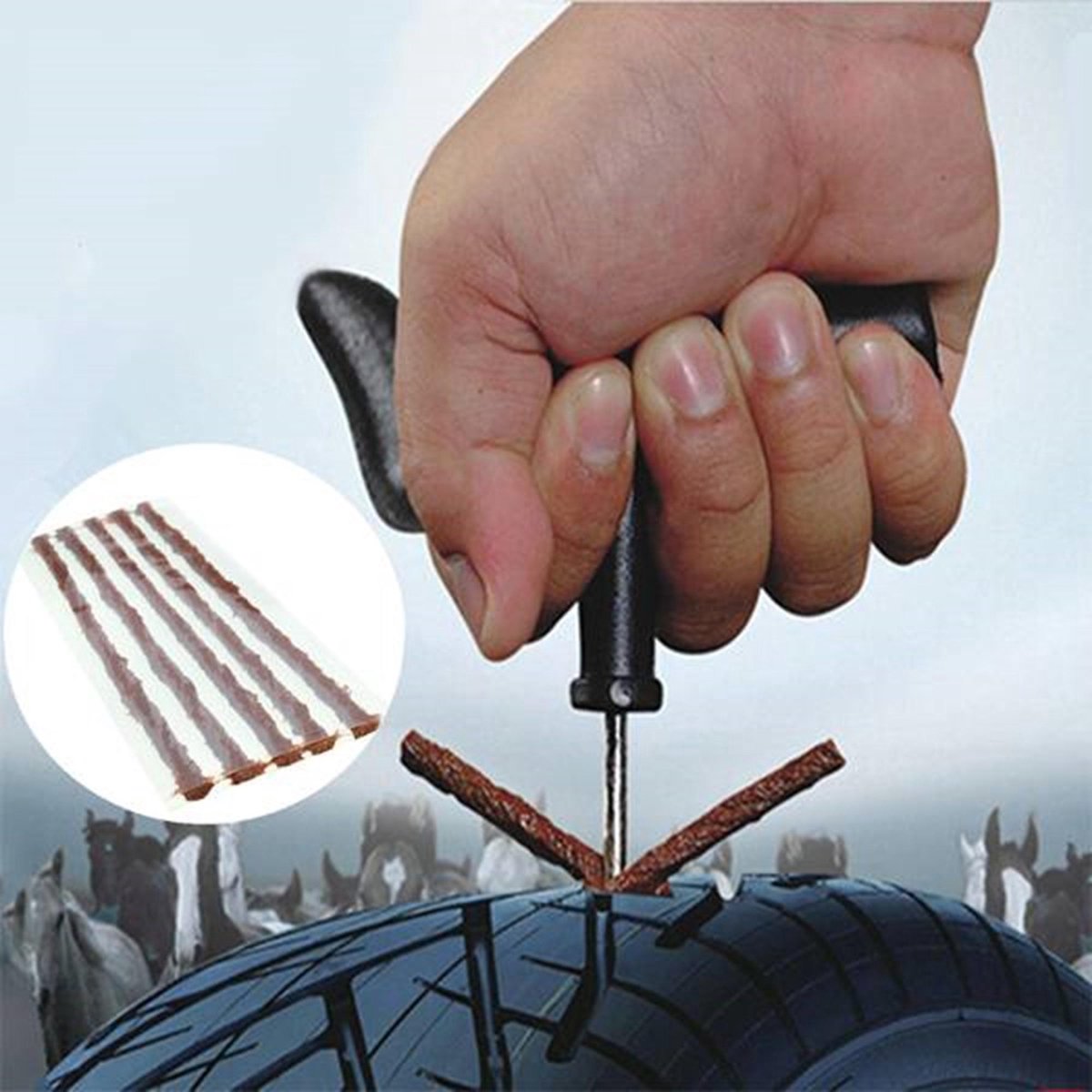 Benson Proppen voor bandenreparatie - 10 stuks - voor gaatjes tot 6 mm - compact en handig thumbnail 7