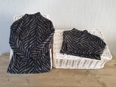 Tops shirt met lange mouw en een hippe zebra print 146/152