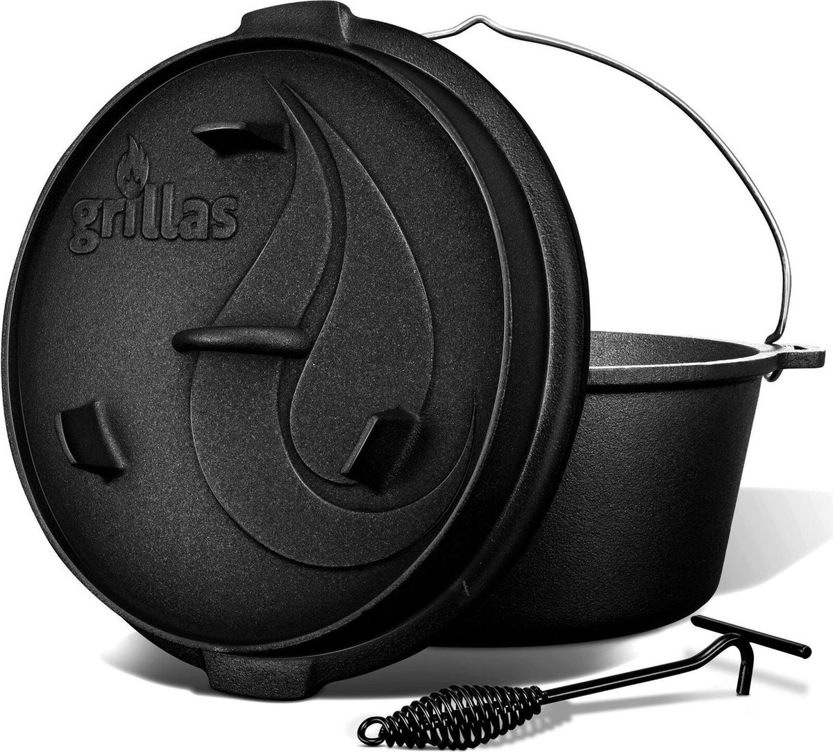Grillas- Dutch Oven, 4.2L, BBQ pan, gietijzer