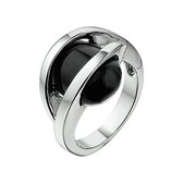 The Jewelry Collection Ring Onyx - Zilver