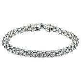 The Jewelry Collection Armband 6 mm 19 cm - Zilver