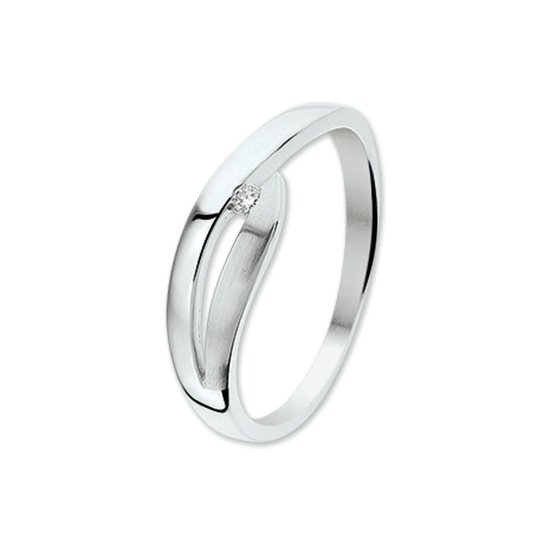 Witgouden Ring diamant 0.02ct H SI 4102498 17.00 mm (53)