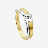 Trendjuwelier huiscollectie 4205695 Bicolor gouden zirkonia ring