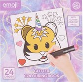kleurboek Emoji glitter-kleurboek  24 pagina