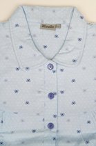 Chemise de nuit pour femme Flanelle avec fermeture à bouton Blue - taille XXL